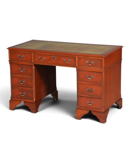 Wunderschöner Englischer Schreibtisch echt Lederauflage Bürotisch Antik Stil Office Desk