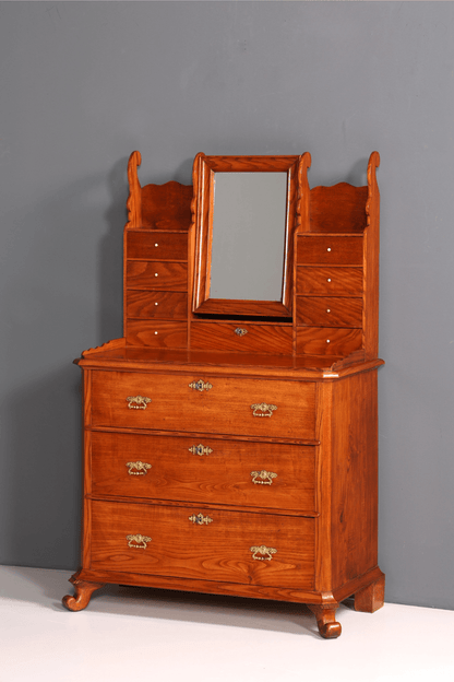 Wunderschöne Gründerzeit Kommode Antik Louis Philippe Sideboard mit Spiegel Flurkommode