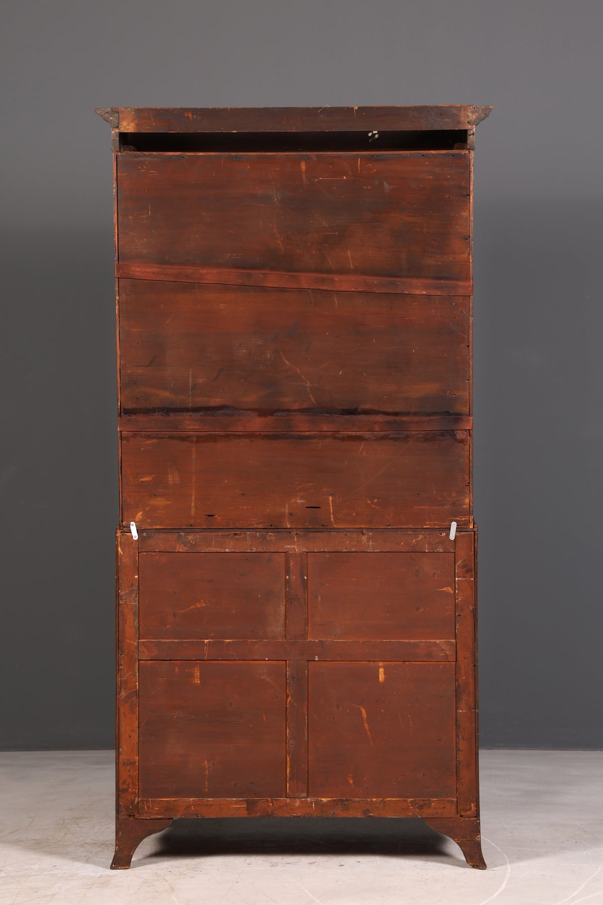 Beautiful antique English secretary desk with hutch, bookcase, display cabinet, mahogany office writing cabinet, UK