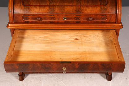 G272 Finish cm Beeindruckender Louis Philippe Sekretär Antik Rollladen Sekretär Schreibtisch Nussbaum Aufsatzsekretär (Kopie)