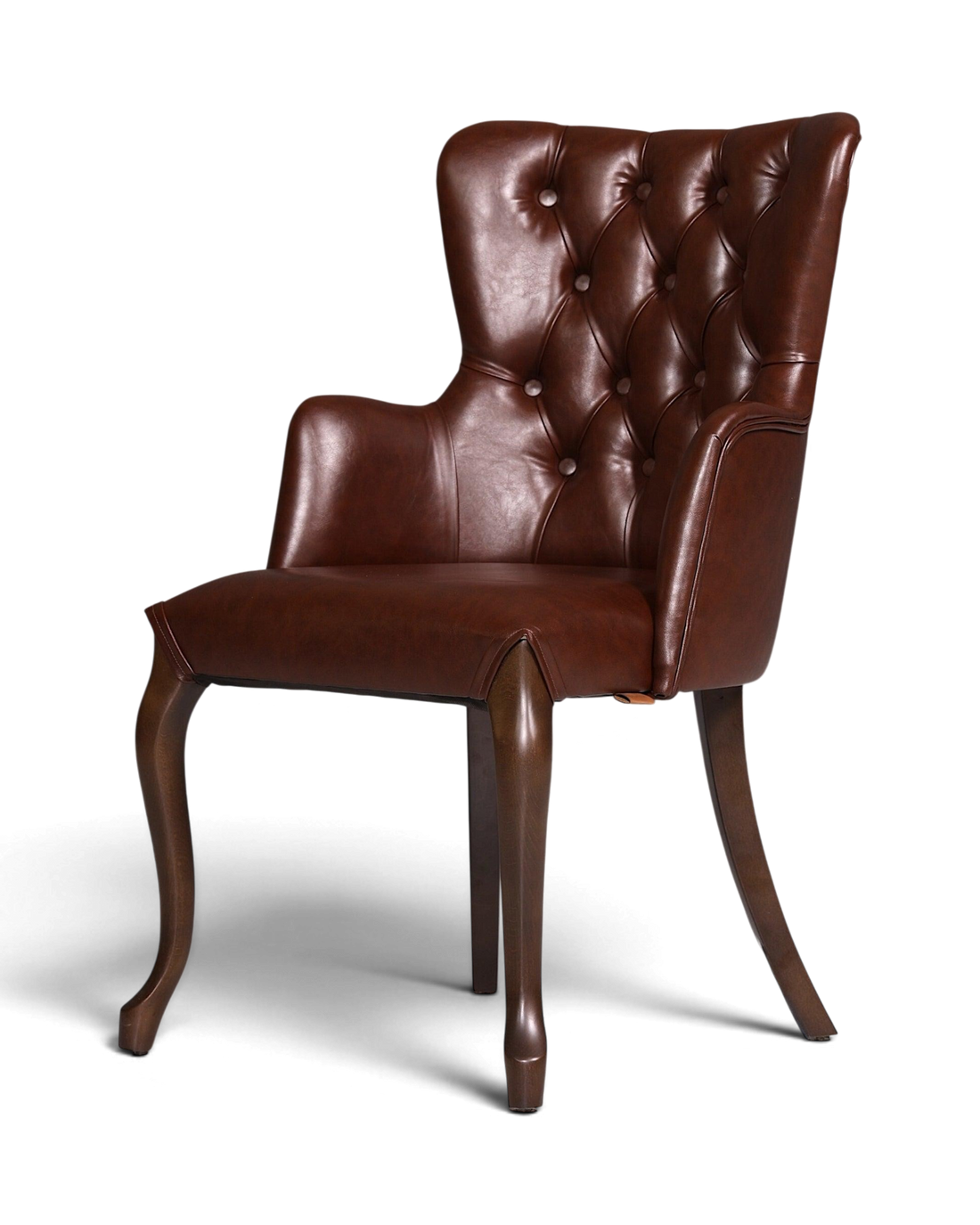 Edler Chesterfield Stil Armlehnstuhl "Manila Brown" Esszimmerstuhl Küchenstuhl Sekretär Stuhl