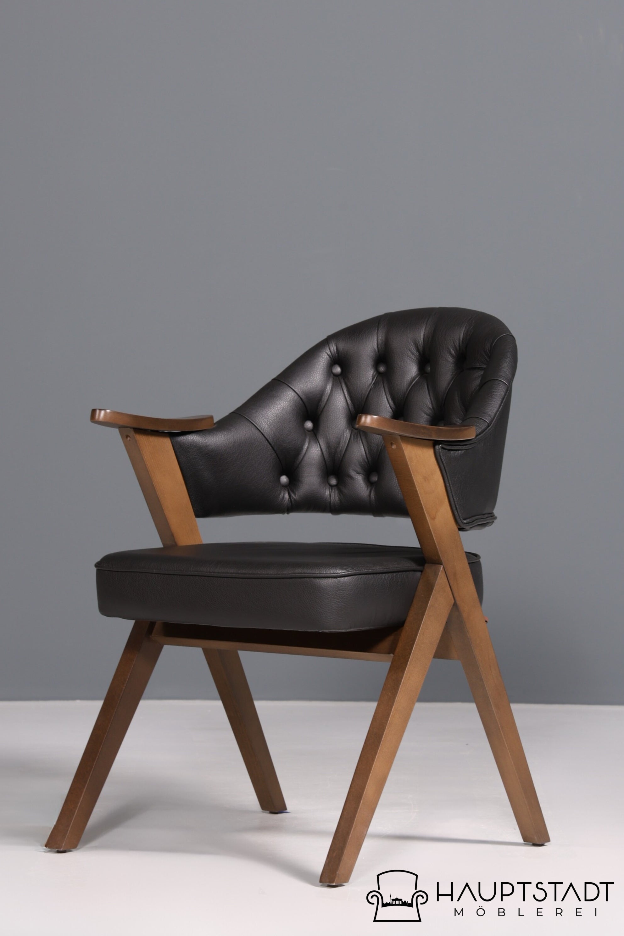 Luxuriöser &quot;Manchester Black&quot; Stuhl Chesterfield Stil  Bürostuhl Esszimmerstuhl Lounge Stuhl