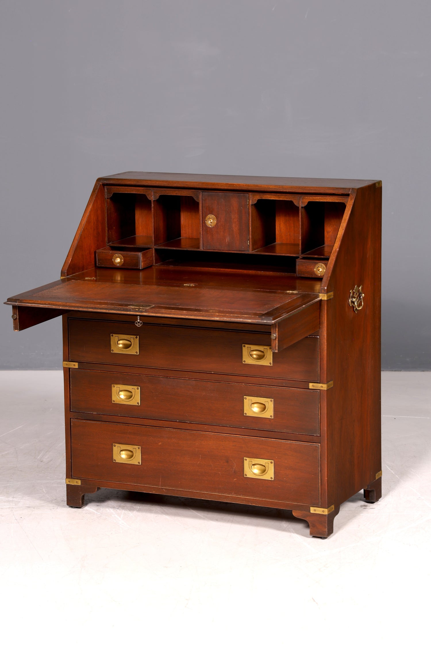 G799 Finish Wunderschöner Maritimer Sekretär Englisch Schreibkommode echt Holz Englischer echt Lederauflage Schreibtisch (Kopie)