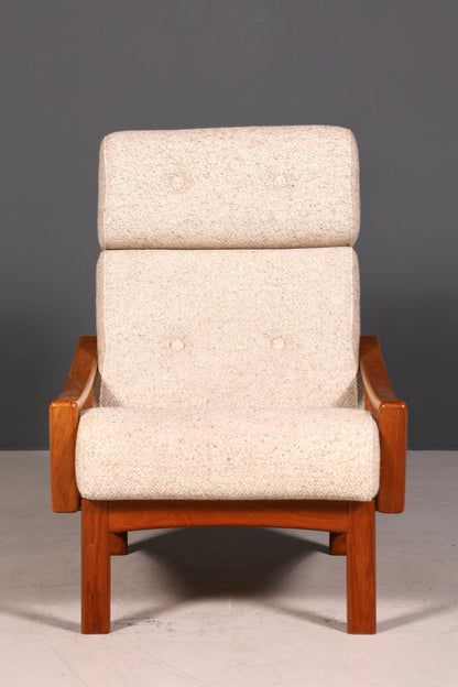 Wunderschöner Mid Century Sessel echt Holz Armlehnsessel 60s Danish Design Lesesessel