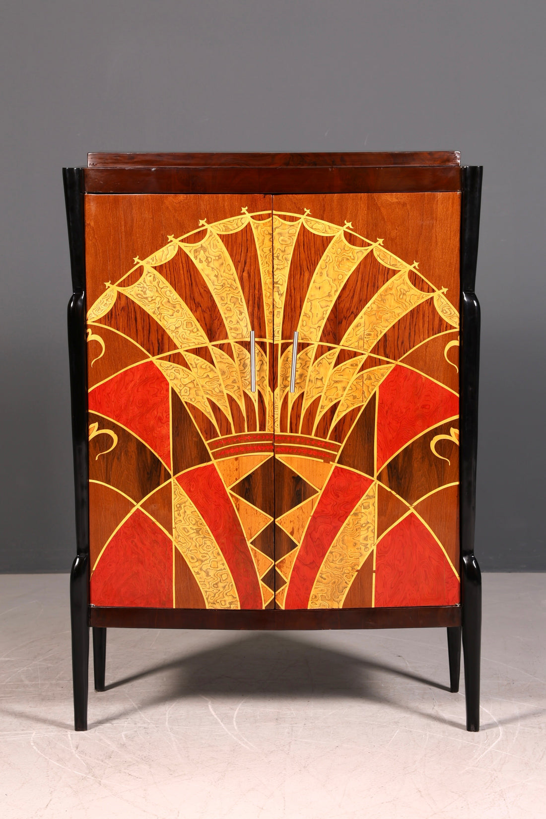 Traumhaftes Art Deco Design Highboard Schrank Kommode Wäscheschrank Vertiko Sun Cabinet
