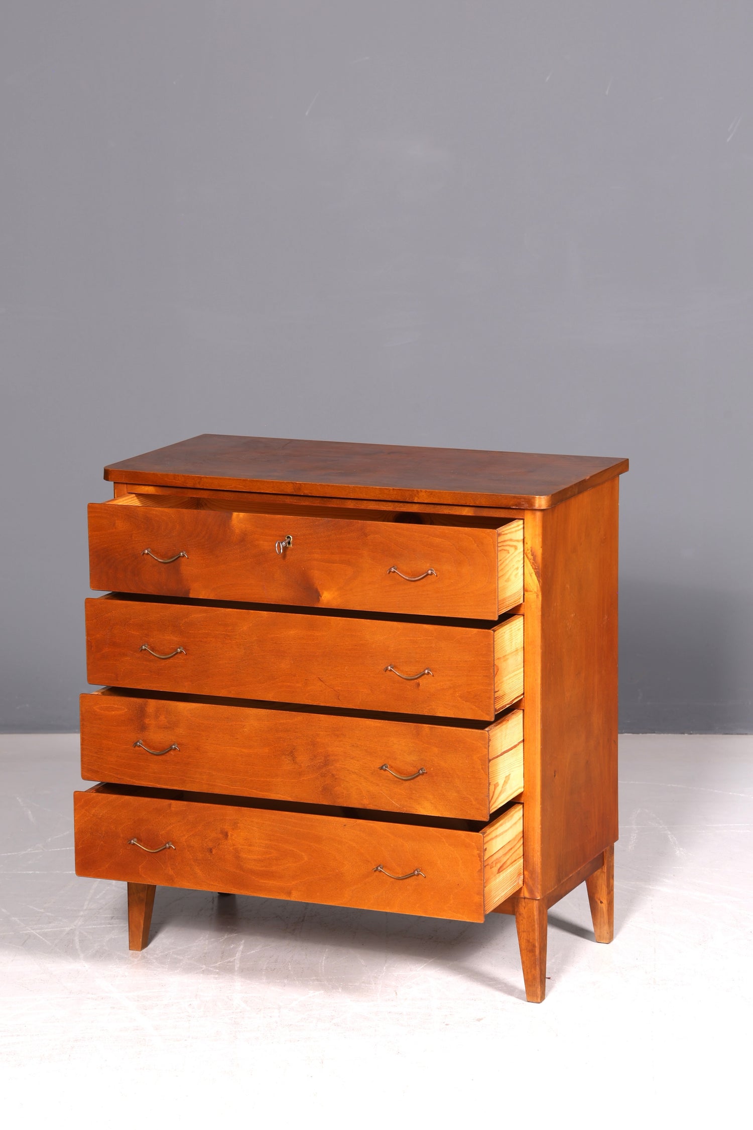Wunderschöne Mid Century Schubladenkommode Vintage Flurkommode 60s Sideboard Designklassiker Holz