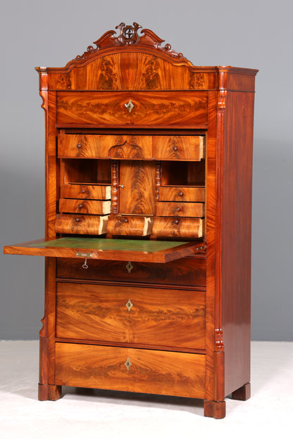 Beeindruckender Louis Philippe Sekretär um 1880 Gründerzeit Antik Schrank Chiffoniere