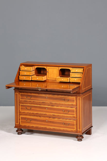 Wunderschöner Englischer Sekretär Schreibkommode echt Holz Schreibtisch Intarsien Kommode