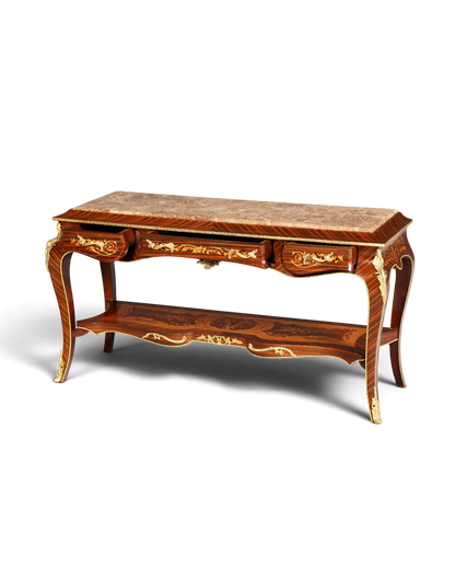 Traumhafte Barock Stil Konsolen Tisch Marmor Antik Stil Intarsien Konsole