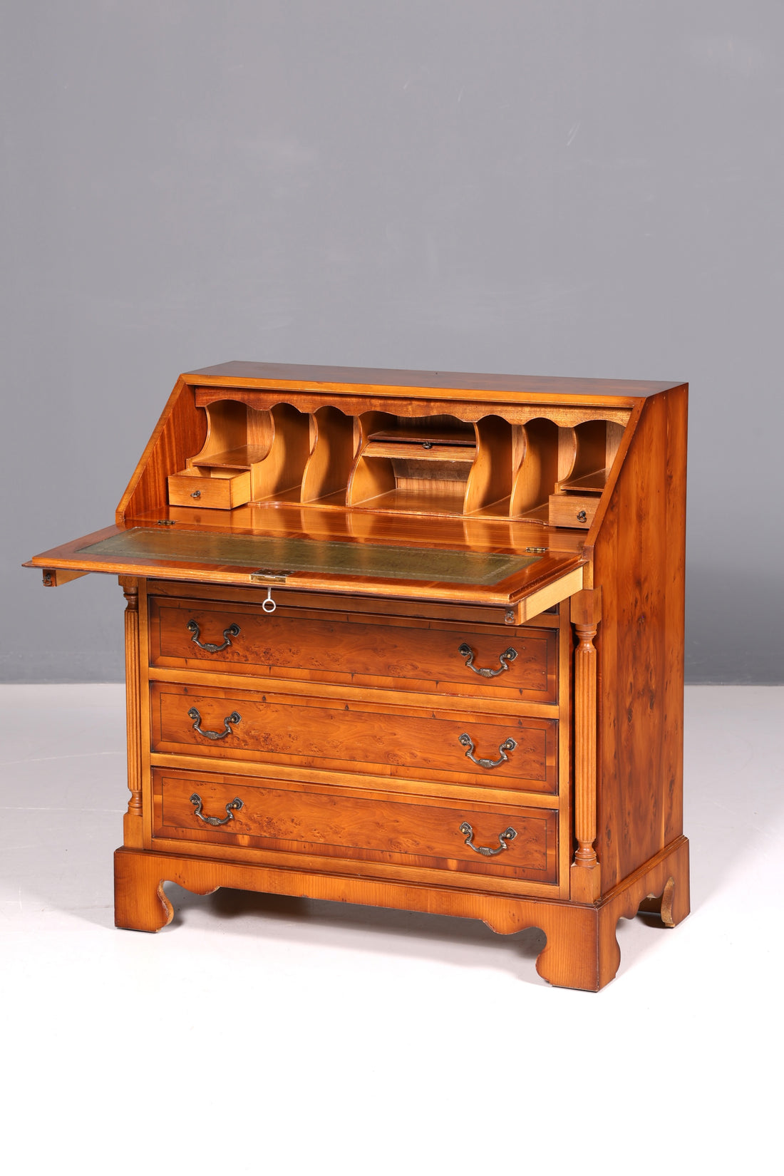 Wunderschöner Englischer Sekretär Schreibkommode Echt Holz Biedermeier Stil Schreibtisch Kommode