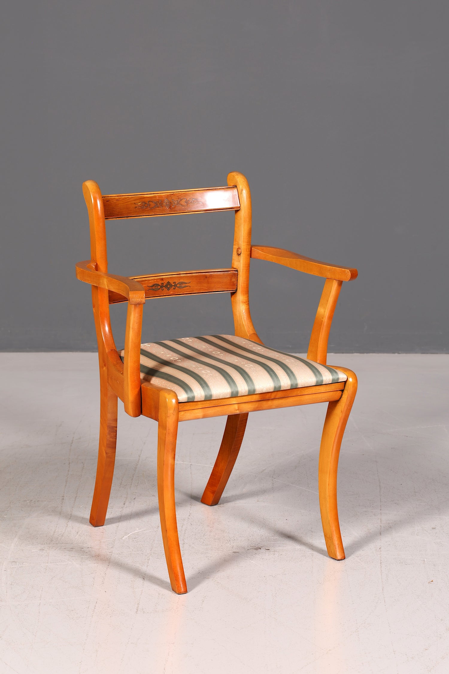 Wunderschöner Englischer Armlehnstuhl Antik Sekretär Stuhl UK Polsterstuhl Echt Holz Esszimmerstuhl Vintage