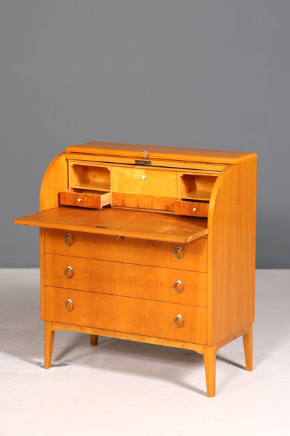 Stilvoller Mid Century Rollladen Sekretär echt Holz Büro Schrank Vintage Schreibkommode