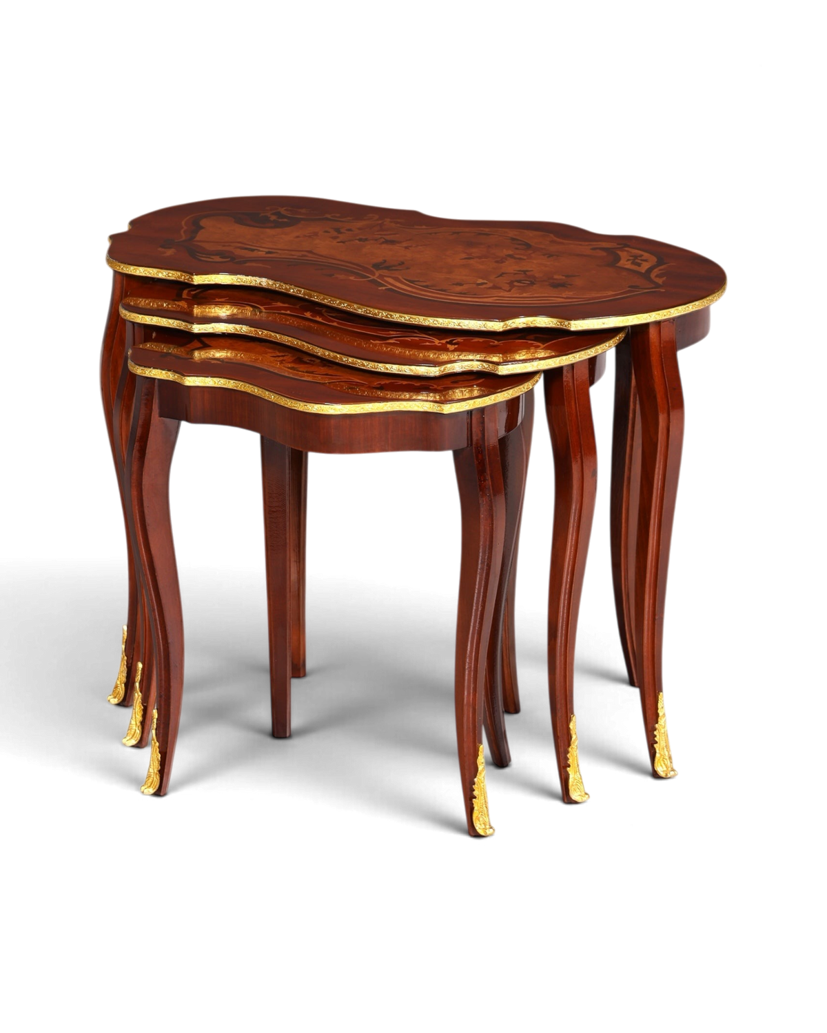 Traumhaftes Beistelltisch Set 3er Satz Barock Antik Barock Stil Tisch Set