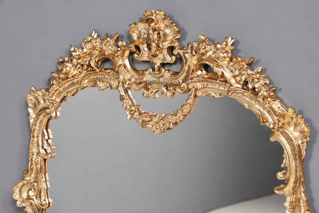 Wunderschöner Prunk Barock Stil Wandspiegel Ornamenten Gold Spiegel Flurspiegel Spiegel