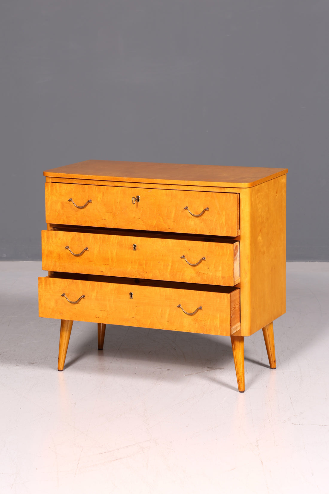 Wunderschöne Mid Century Kommode Vintage Flurkommode Schubladenkommode Retro 60er Holz