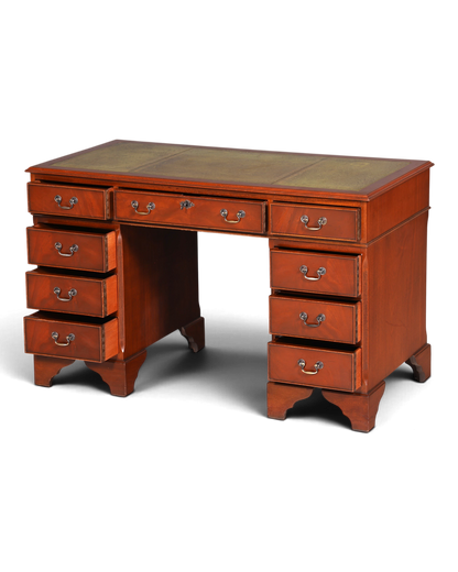 Wunderschöner Englischer Schreibtisch echt Lederauflage Bürotisch Antik Stil Office Desk