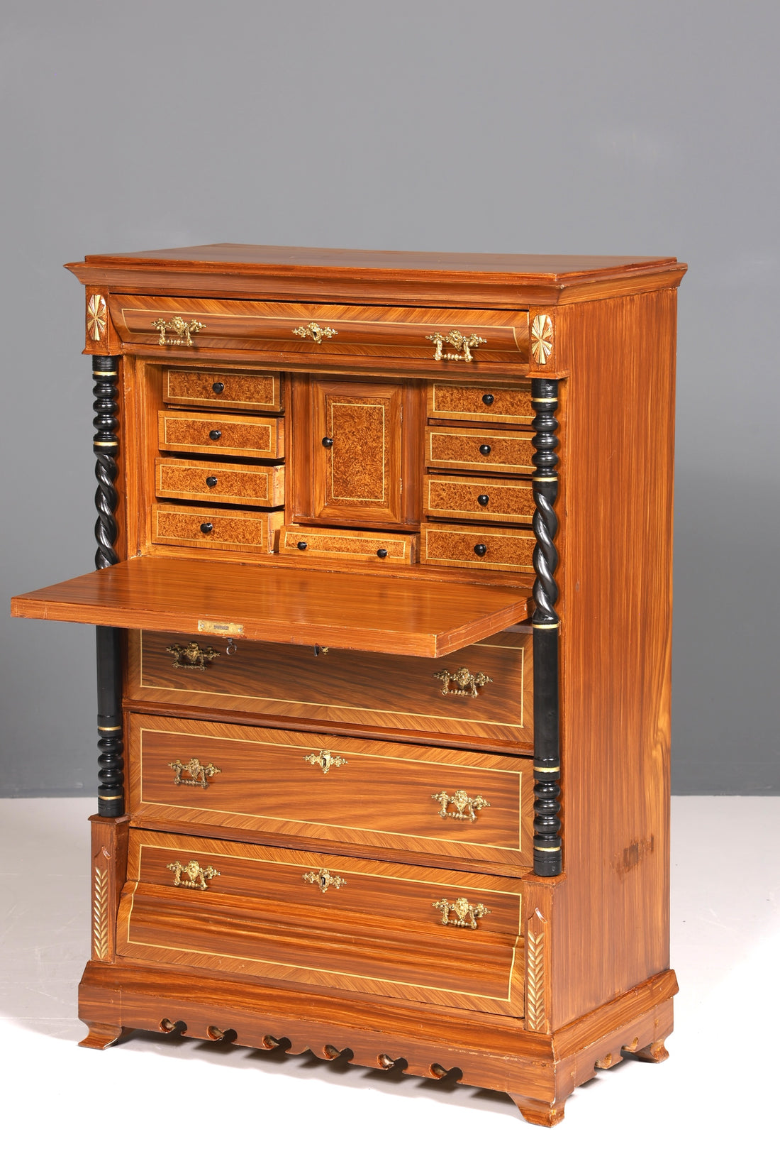 Traumhafter Gründerzeit Sekretär Vertiko Highboard Louis Philippe Kommode um 1880