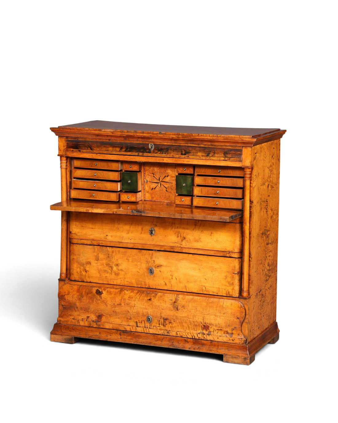 G794 Finish Wunderschöner Original Biedermeier Sekretär um 1860 Englisch Kommode Antik Bürokommode (Kopie)
