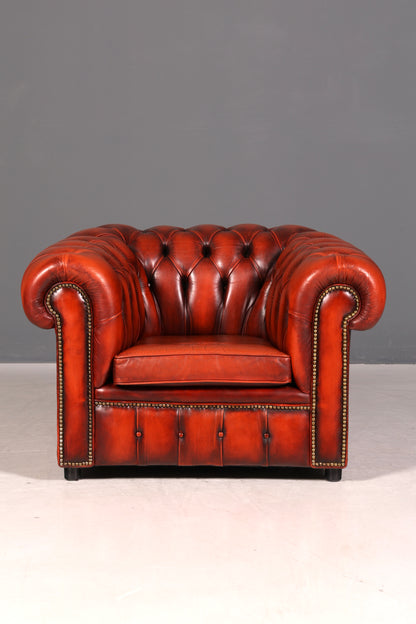 Stilvoller Original Chesterfield Sessel Englischer Armlehnsessel Englisch Herrensessel 1 von 2
