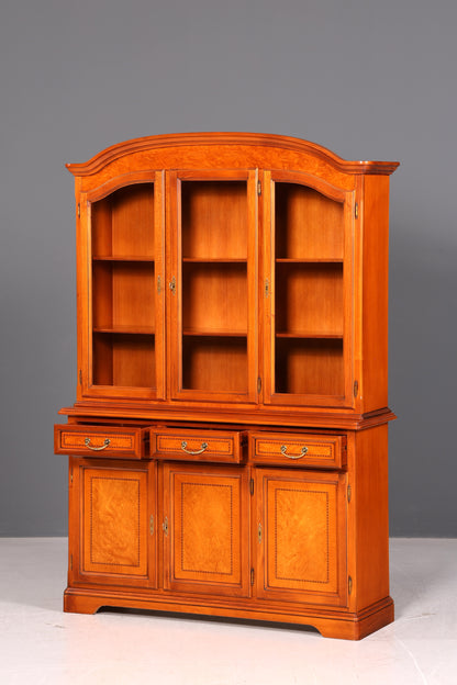 Traumhafte Original Selva Vitrine Epoca Antik Stil Buffet Schrank Bibliothek Kirschholz Glasvitrine