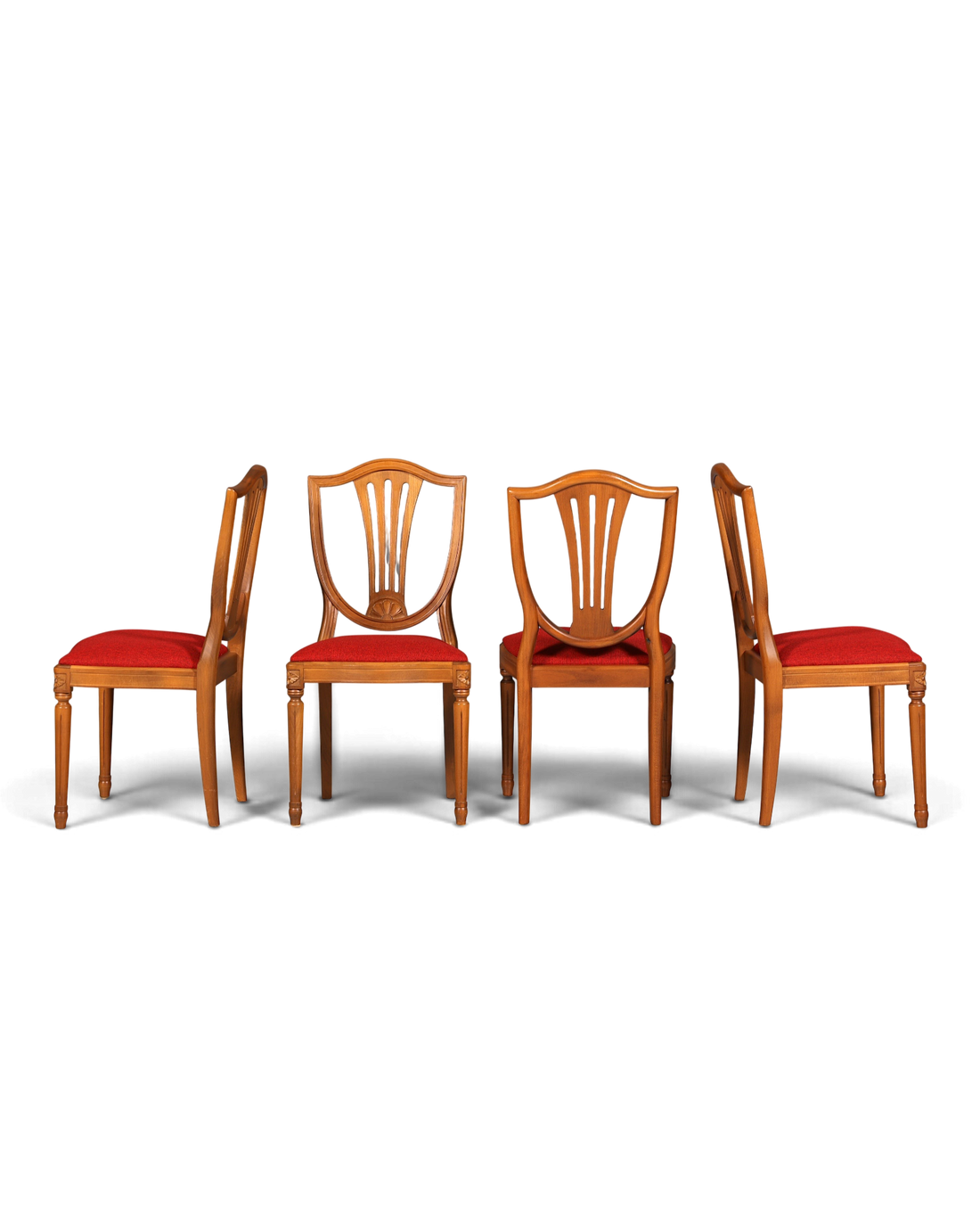 Wunderschöne 4er Set Englische Stühle Regency 60er Jahre Dining Chairs Antik Polsterstühle