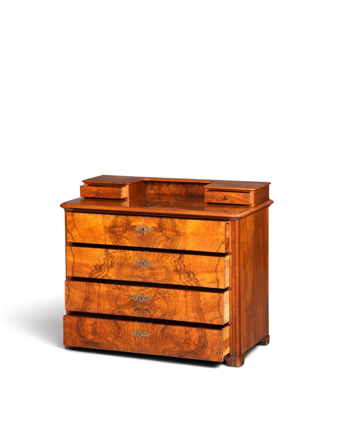 F963 Finish cm Wunderschöne Gründerzeit Kommode Louis Philippe Nussbaum Schubladen Kommode Sideboard um 1880