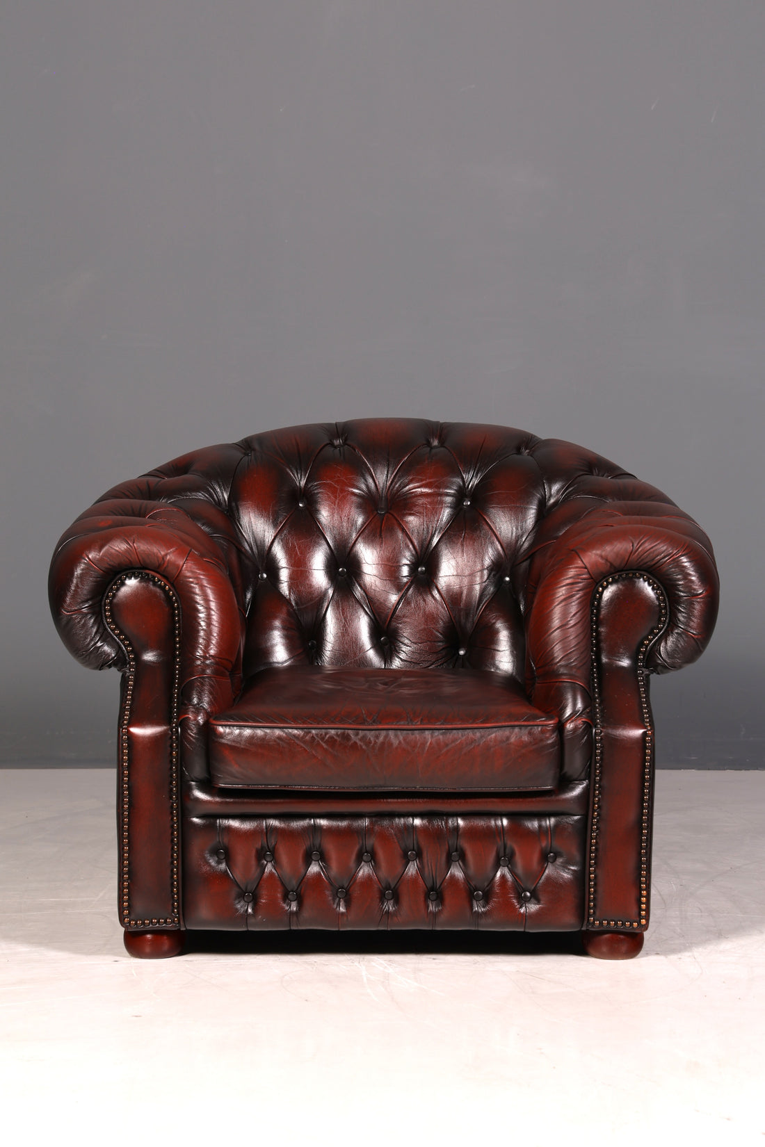 G549 Finish cm Wunderschöner Original Chesterfield Centurion Sessel Englischer Armlehnsessel Englisch Herrensessel (Kopie 2)
