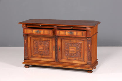 Wunderschöner Gründerzeit Sideboard Antik Nussbaum Schrank Kommode um 1890