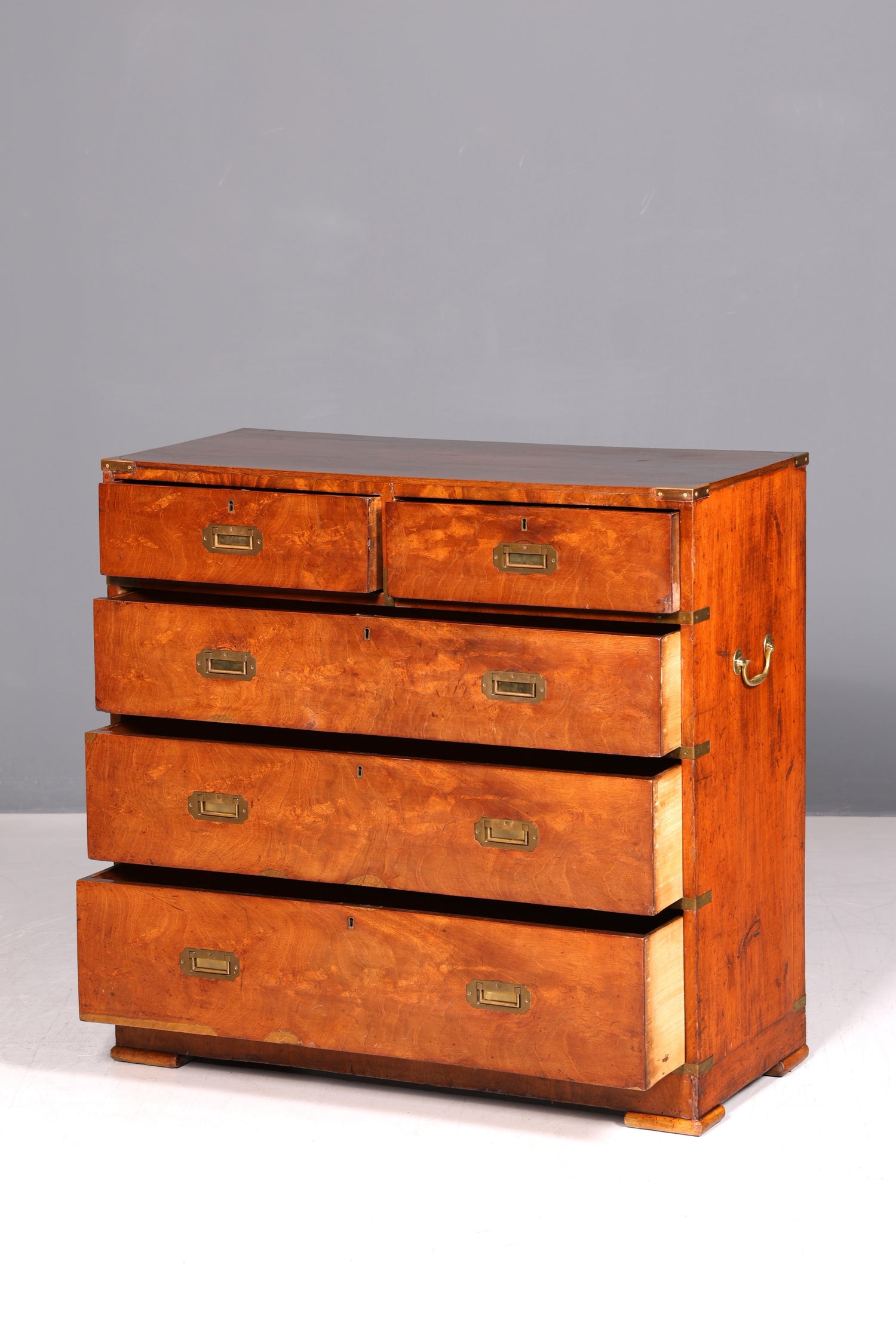 Wunderschöne Maritime Kommode Englisch Military Chest Schrank Schubladenkommode Wäschekommode Antik