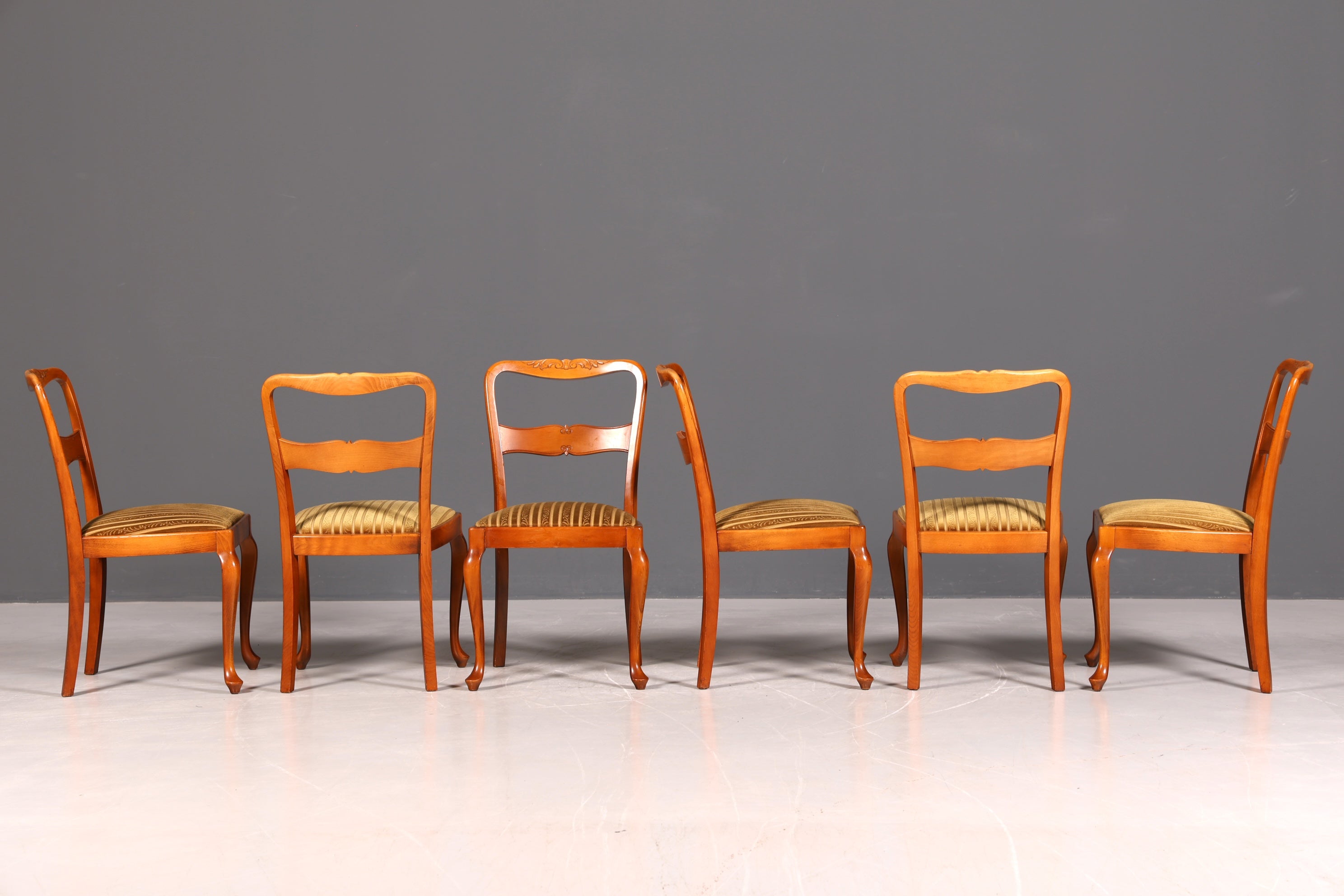 G367 Finish 6x Wunderschöne Chippendale Stühle Barock Stil Stuhlset Polsterstuhl Set Küchenstühle Esszimmer Stühle (Kopie)