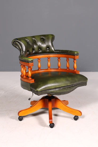 G216 Finish cm Original Chesterfield Centurion Captain Chair Englisch grün echt Leder Sessel (Kopie)