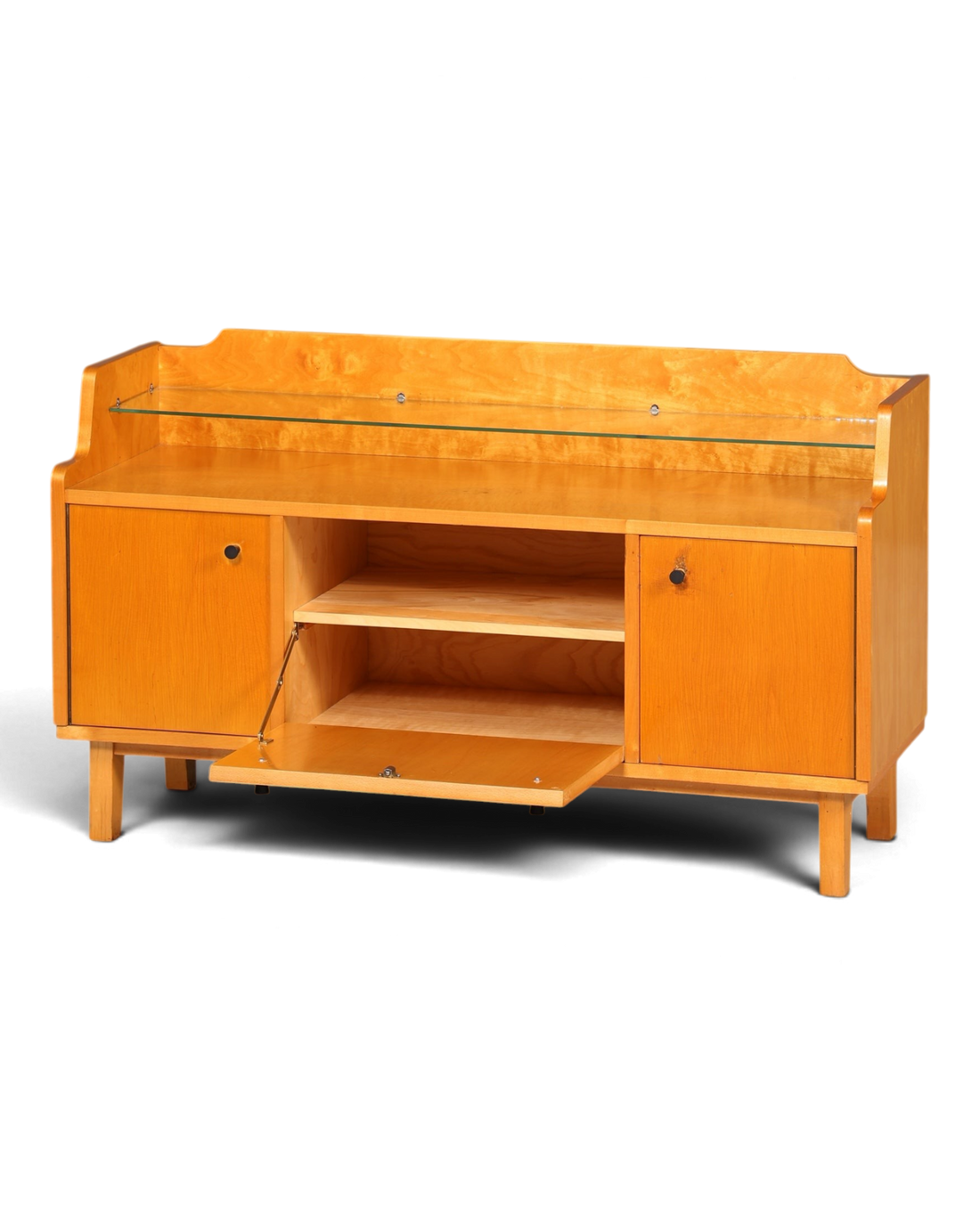 F966 Finish cm Wunderschönes Mid Century Kommode Vintage TV Sideboard 60s Schrank Flurkommode Klappschrank