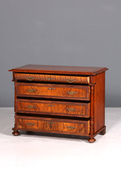 Beautiful Gründerzeit Louis Philippe chest of drawers, walnut sideboard circa 1880