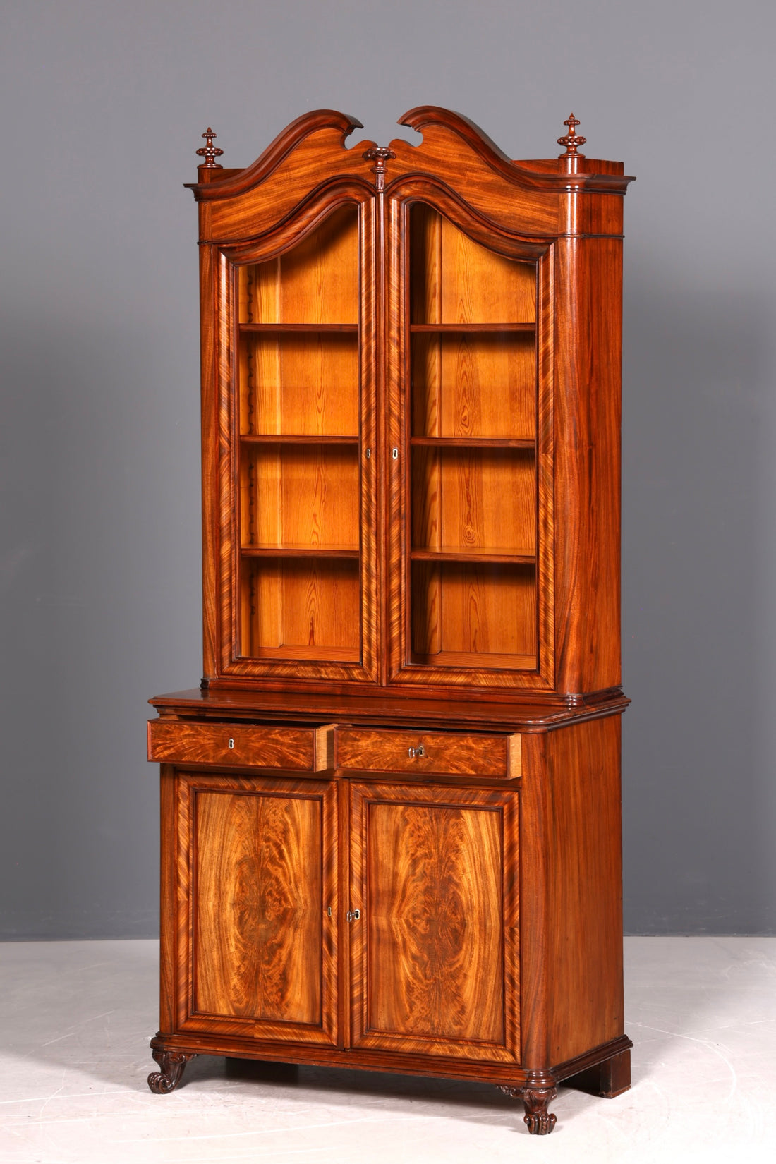 G405 Finish cm Traumhafte Louis Philippe Vitrine Antik Biedermeier Schrank echt Holz um 1880 (Kopie)