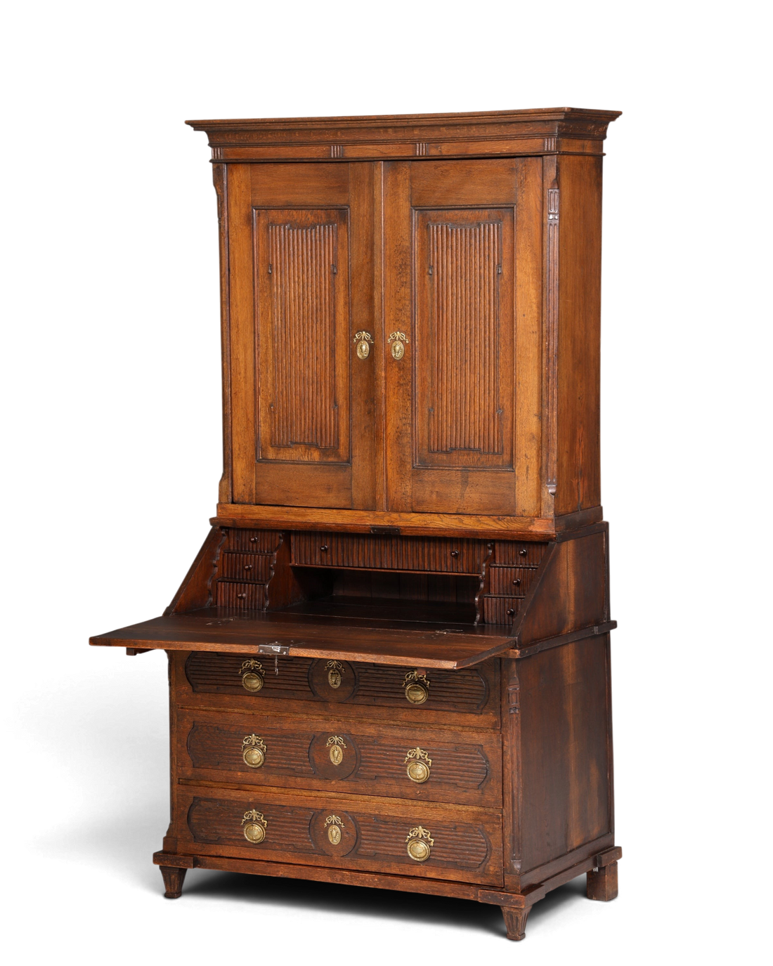 Beeindruckender Biedermeier Sekretär Louis Seize Aufsatzsekretär um 1810 Schreibkommode Büroschrank Kommode