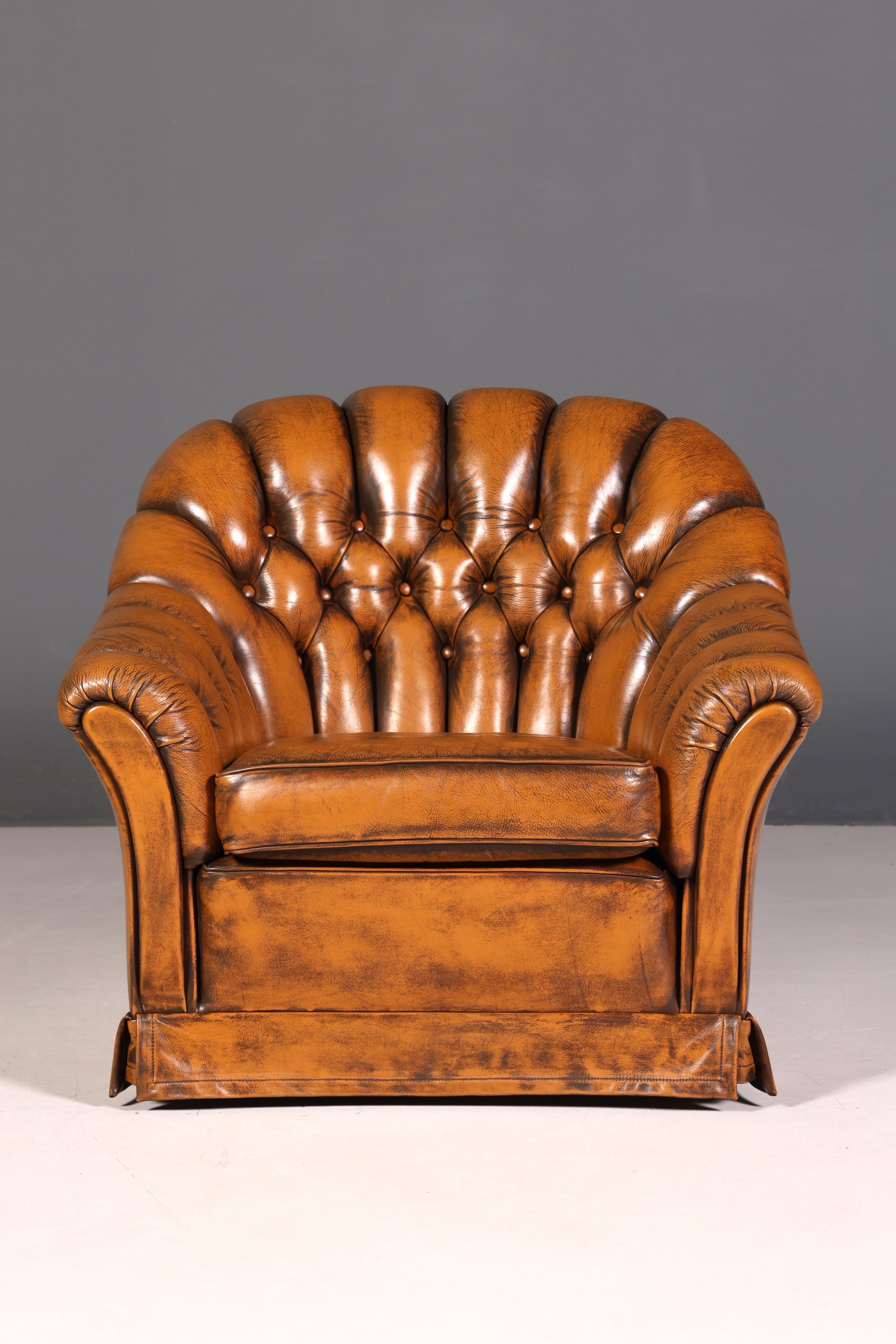 G152 Finish cm Stilvoller Original Chesterfield Sessel Englischer Armlehnsessel Englisch Herrensessel (Kopie)