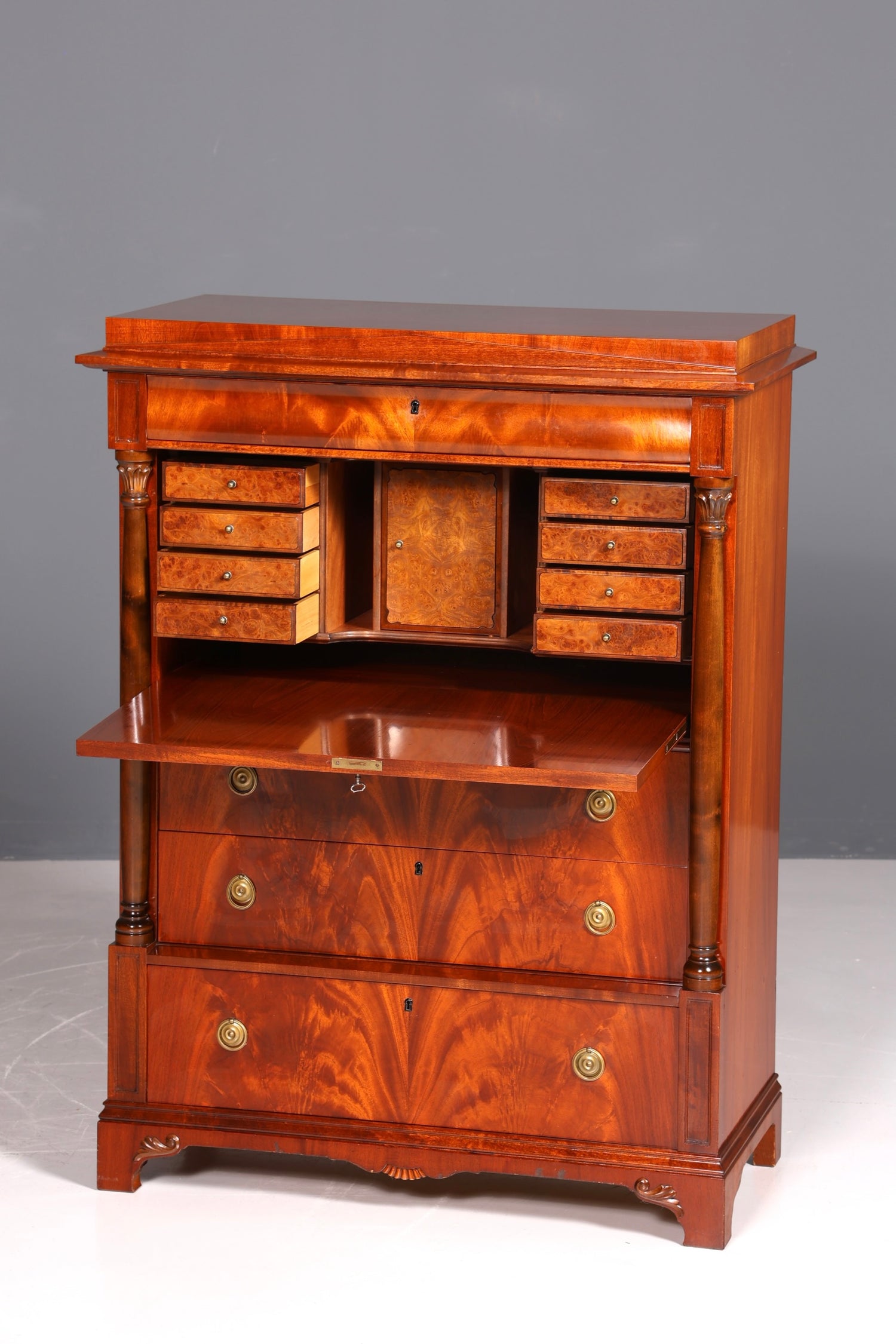 Traumhafter Original Biedermeier Sekretär um 1860 Englisch Kommode Antik Bürokommode