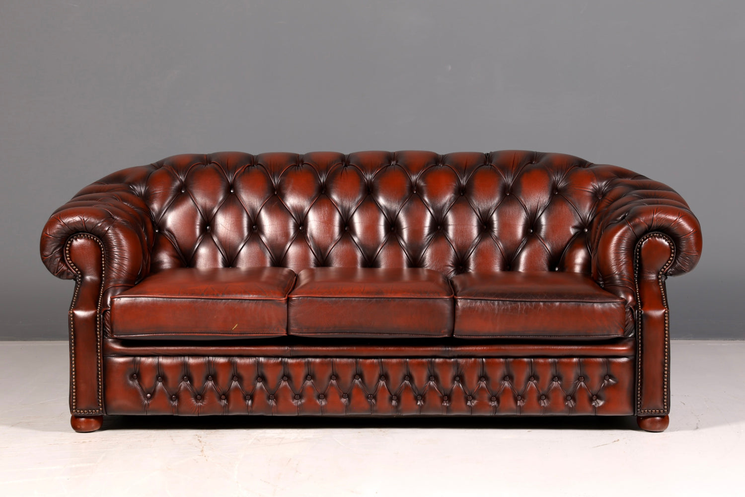 Wunderschönes Original Chesterfield Centurion Sofa 3-Sitzer Echt Leder Couch Englisch Ledersofa Vintage