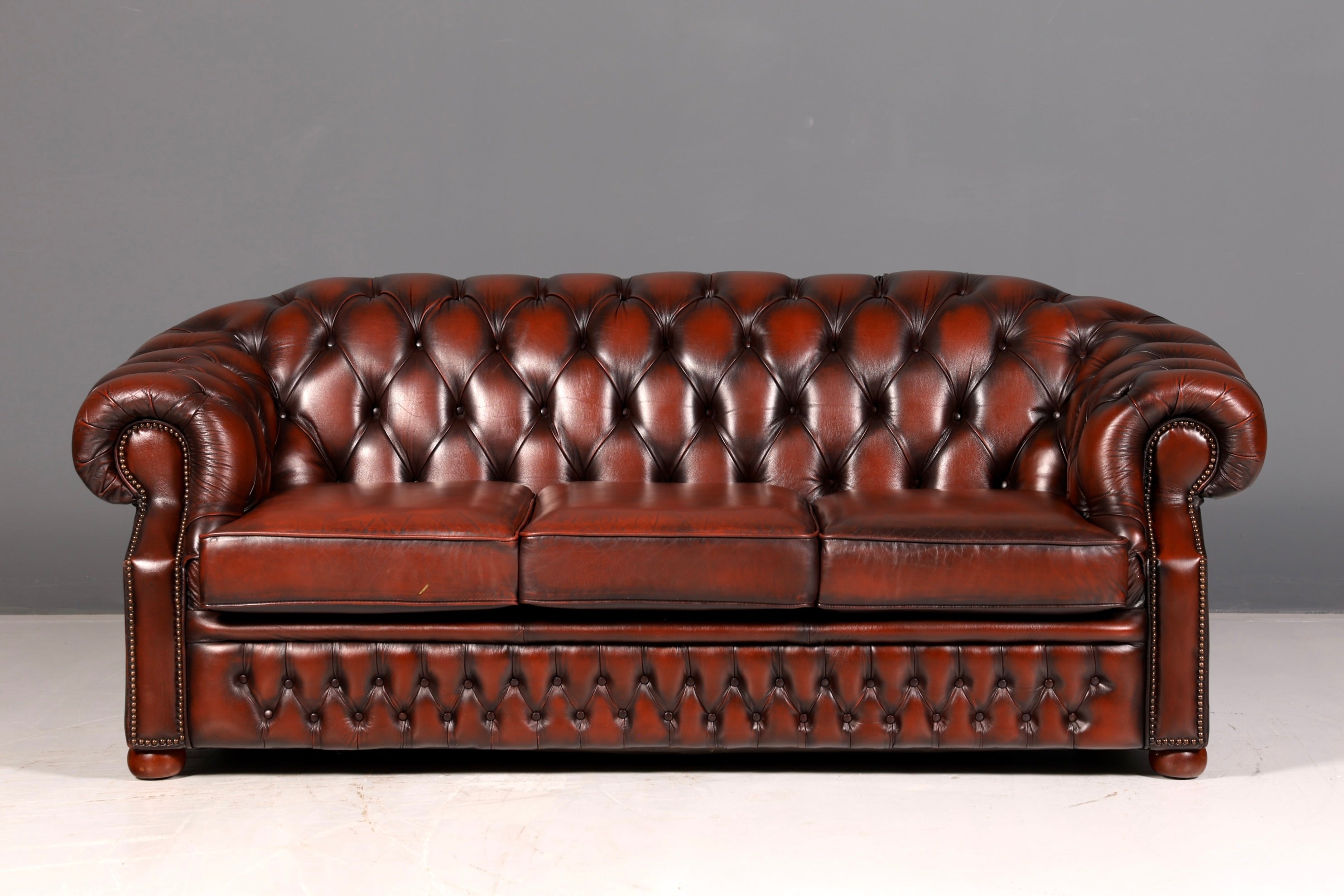 Wunderschönes Original Chesterfield Centurion Sofa 3-Sitzer Echt Leder Couch Englisch Ledersofa Vintage