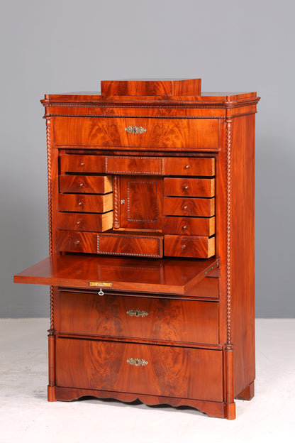 Stilvoller Louis Philippe Sekretär um 1880 Kommode Antik Biedermeier Stil Bürokommode
