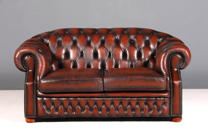 F857 Finish Wunderschöne Original Chesterfield Centurion 2-Sitzer Couch Englisches echt Leder Sofa UK