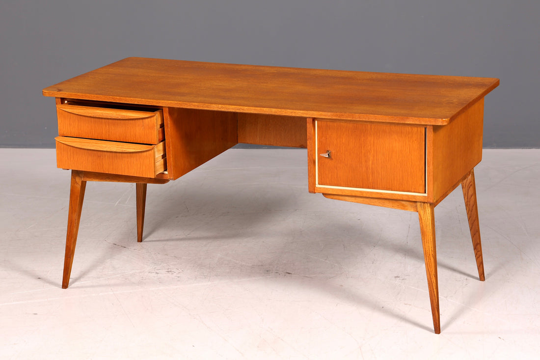 Original Hellerau Schreibtisch Modell Berolina Mid Century Franz Ehrlich Design Bürotisch Vintage Desk