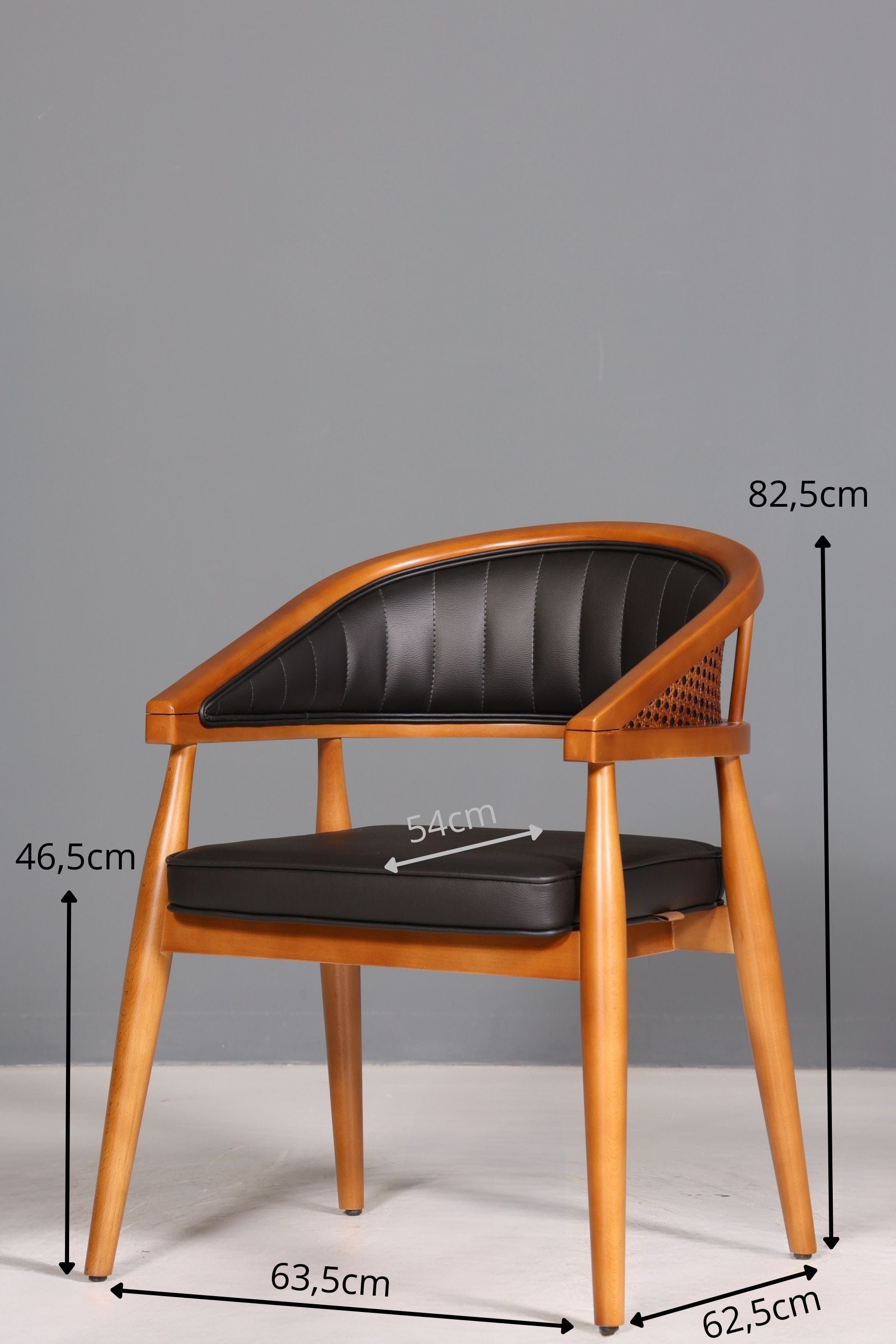 Edler Korbgeflecht Esszimmer Stuhl &quot;Malibu Black Plus&quot; Küchenstuhl Armlehnstuhl Buche Sekretär Stuhl