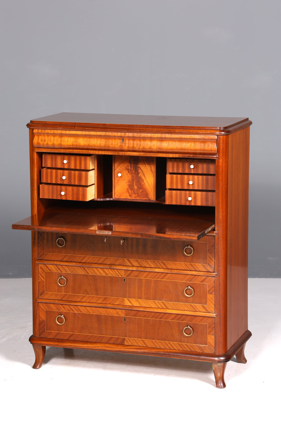 Wunderschöner Sekretär im Antik Stil Büro Kommode Art Deco Stil 50s Vertiko Schreibkommode Kommode