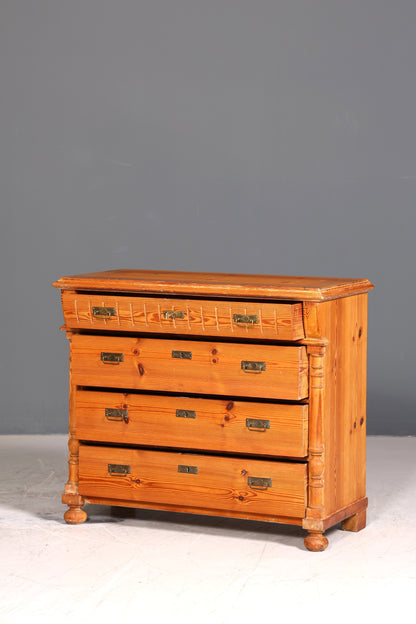 Wunderschöne Gründerzeit Kommode Weichholz Antik um 1880 Landhaus Stil Jugendstil Schubladen Kommode
