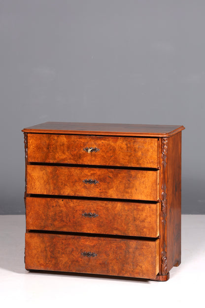 Edle Louis Philippe Kommode Nussbaum Gründerzeit Schubladenkommode um 1890