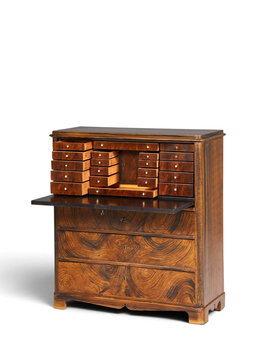 Stilvoller Biedermeier Sekretär Vertiko Antik Kommode Louis Philippe Schreibkommode