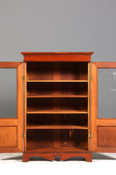 Traumhafte Jugendstil Vitrine Antike Holz Bücherschrank Eiche Gründerzeit Antik Schrank Geschirrschrank