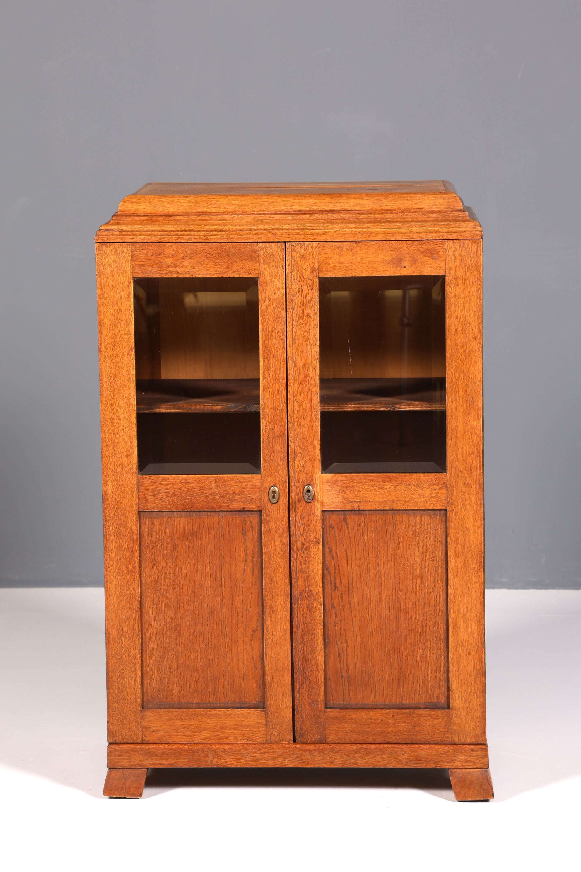Dreamlike Art Nouveau display cabinet, antique wooden bookcase, oak antique cabinet, sideboard