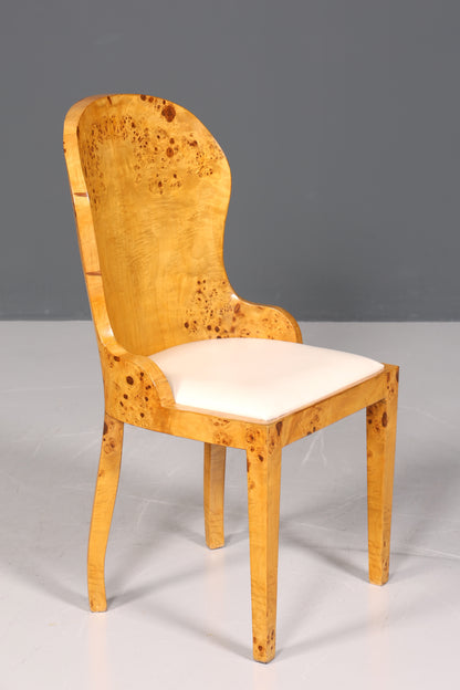 Stilvoller Art Deco Design Stuhl Biedermeier Stil Sekretär Stuhl Birke Esszimmer Stuhl 3 von 4